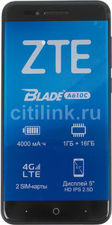 Смартфон ZTE BLADE A610C, синий