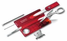 Швейцарская карта Victorinox SwissCard Lite (0.7300.T) красный полупрозрачный коробка подарочная