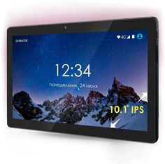 Планшет GINZZU GT-1050, 1GB, 16GB, 3G, 4G, Android 7.0 черный металлик