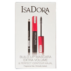 Набор подарочный женский `ISADORA` (тушь для ресниц Build-up Mascara Extra Volume, карандаш для век Perfect Contour Kajal)