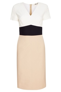 Хлопковое платье в стиле color blocking Diane Von Furstenberg