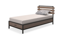 Кровать neo loft (millwood) коричневый 208x93x112 см.