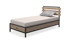 Кровать neo loft (millwood) коричневый 208x93x112 см.