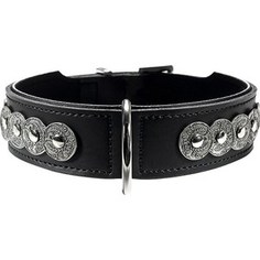 Ошейник Hunter Collar Basic Rom 55 (41-49см) натуральная кожа черный для собак