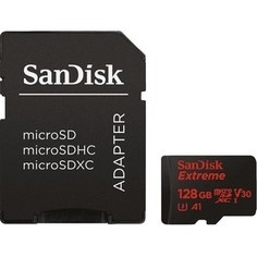 Карта памяти Sandisk Extreme microSDXC 128GB 100MB/s A1 C10 V30 UHS-I U3