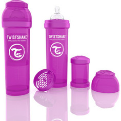 Twistshake Антиколиковая бутылочка для кормления 330 мл. Фиолетовая (780017)