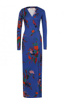 Шелковое платье с запахом и принтом Diane Von Furstenberg
