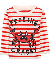 Хлопковый свитшот в полоску с принтом Stella McCartney