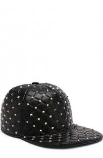 Кожаная бейсболка Valentino Garavani Rockstud Spike Valentino