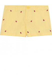 Хлопковые шорты с вышивкой Polo Ralph Lauren