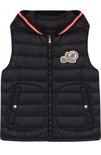 Пуховой жилет с капюшоном Moncler Enfant