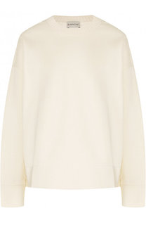 Хлопковый свитшот свободного кроя с круглым вырезом Moncler