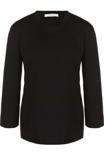 Однотонный хлопковый топ с укороченным рукавом The Row