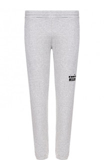 Хлопковые брюки с эластичным поясом MSGM
