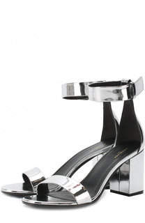 Босоножки Ville из металлизированной кожи на устойчивом каблуке Balenciaga