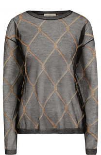 Полупрозрачный пуловер с металлизированной нитью Dries Van Noten