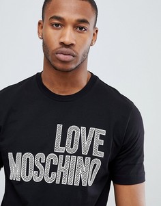 Черная футболка с логотипом Love Moschino - Черный