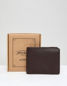 Коричневый кожаный бумажник Dickies Willburn - Коричневый