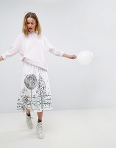 Юбка миди с принтом Paul & Jo Sister - Белый