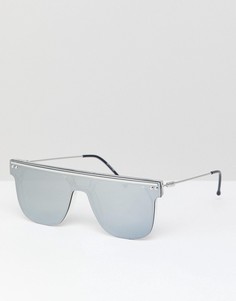 Серебристые солнцезащитные очки с плоским верхом Spitfire - Серебряный