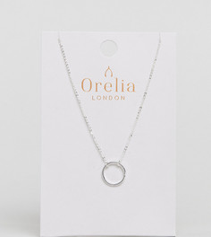 Серебристое ожерелье с кольцом Orelia - Золотой
