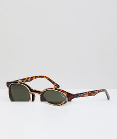 Круглые солнцезащитные очки в черепаховой оправе Quay Australia X Sofia Richie Penny Royal - Коричневый