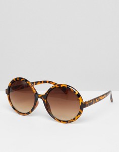 Круглые солнцезащитные очки в черепаховой оправе Reclaimed Vintage Inspired эксклюзивно для ASOS - Коричневый