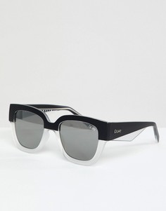 Черно-белые круглые солнцезащитные очки Quay Australia - Черный