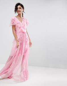 Платье макси с оборками 2NDDAY - Розовый