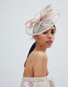 Шляпа с вуалеткой и жемчужной отделкой Elegance - Бежевый