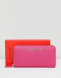 Розовый кошелек на молнии Valentino by Mario Valentino - Розовый