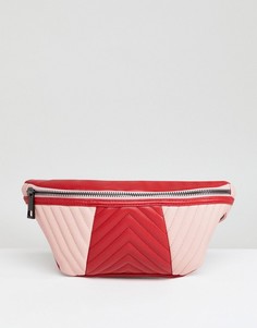 Стеганая сумка-кошелек на пояс ASOS - Розовый