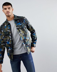Зеленая хлопковая камуфляжная куртка PS Paul Smith - Зеленый