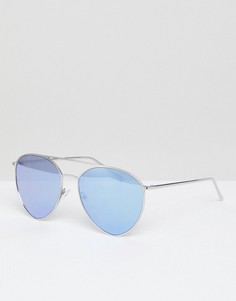 Солнцезащитные очки-авиаторы Quay Australia Indio - Серебряный