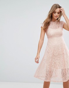 Кружевное платье миди Cotton Candy LA - Розовый