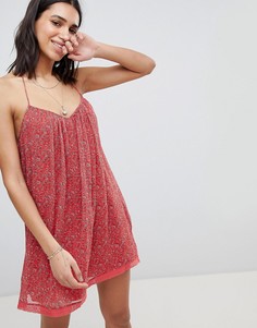 Свободное кружевное платье Abercrombie & Fitch - Красный