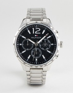 Серебристые наручные часы 46 мм с хронографом Tommy Hilfiger 1791469 - Серебряный
