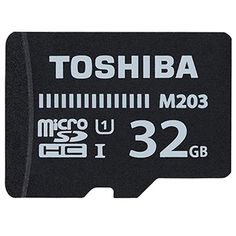 Карта памяти microSDXC UHS-I TOSHIBA M203 32 ГБ, 100 МБ/с, Class 10, THN-M203K0320EA, 1 шт., переходник SD