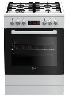 Газовая плита BEKO FSM62320GW, электрическая духовка, белый