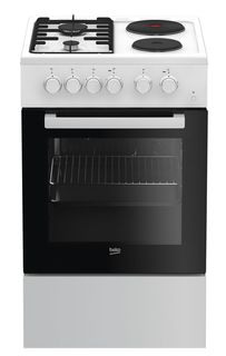 Электрическая плита BEKO FSS 54010 DW, эмаль, белый