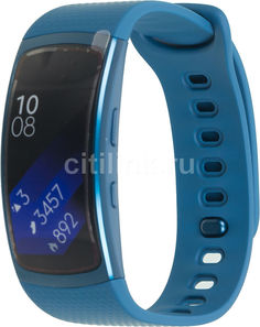 Смарт-часы SAMSUNG Galaxy Gear Fit 2 SM-R360, 1.5&quot;, синий / синий [sm-r3600zbaser]