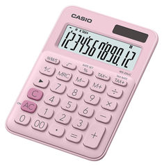 Калькулятор CASIO MS-20UC-PK-S-EC, 12-разрядный, розовый