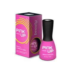 Верхнее покрытие для ногтей `PINK UP` BEAUTY Блеск и стойкость 15 мл