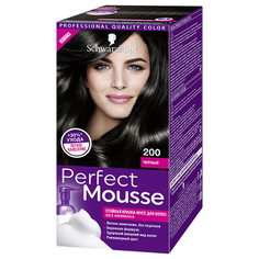Краска-мусс для волос `PERFECT MOUSSE` тон 200 (черный) 35 мл