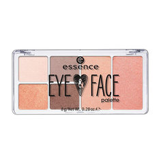 Набор теней для век `ESSENCE` EYE & FACE PALETTE моно тон 02 (капучино)