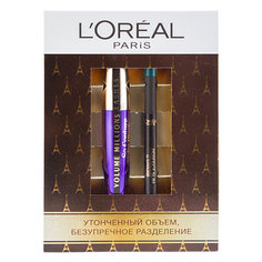 Набор подарочный женский `LOREAL` (тушь для ресниц VOLUME MILLION LASHES, подводка-фломастер для глаз SUPER LINER PERFECT SLIM) LOreal