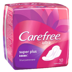 Прокладки ультратонкие `CAREFREE` ULTRA Super Plus 10 шт