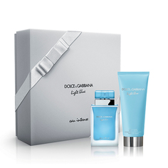 Набор подарочный женский `DOLCE & GABBANA` LIGHT BLUE INTENSE (парфюмерная вода 50 мл, крем для тела 100 мл)