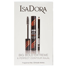 Набор подарочный женский `ISADORA` (тушь для ресниц Big Bold Extreme Ultimate Volume Mascara, карандаш для век Perfect Contour Kajal)