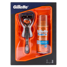 Набор подарочный мужской `GILLETTE` `FUSION` PROGLIDE (бритва с 1 сменной кассетой, гель для бритья 75 мл)